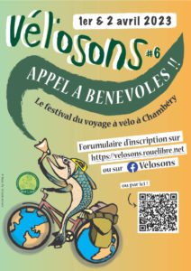 Vél’osons 1-2 avril 2023. Festival du voyage à vélo. Appel à bénévoles