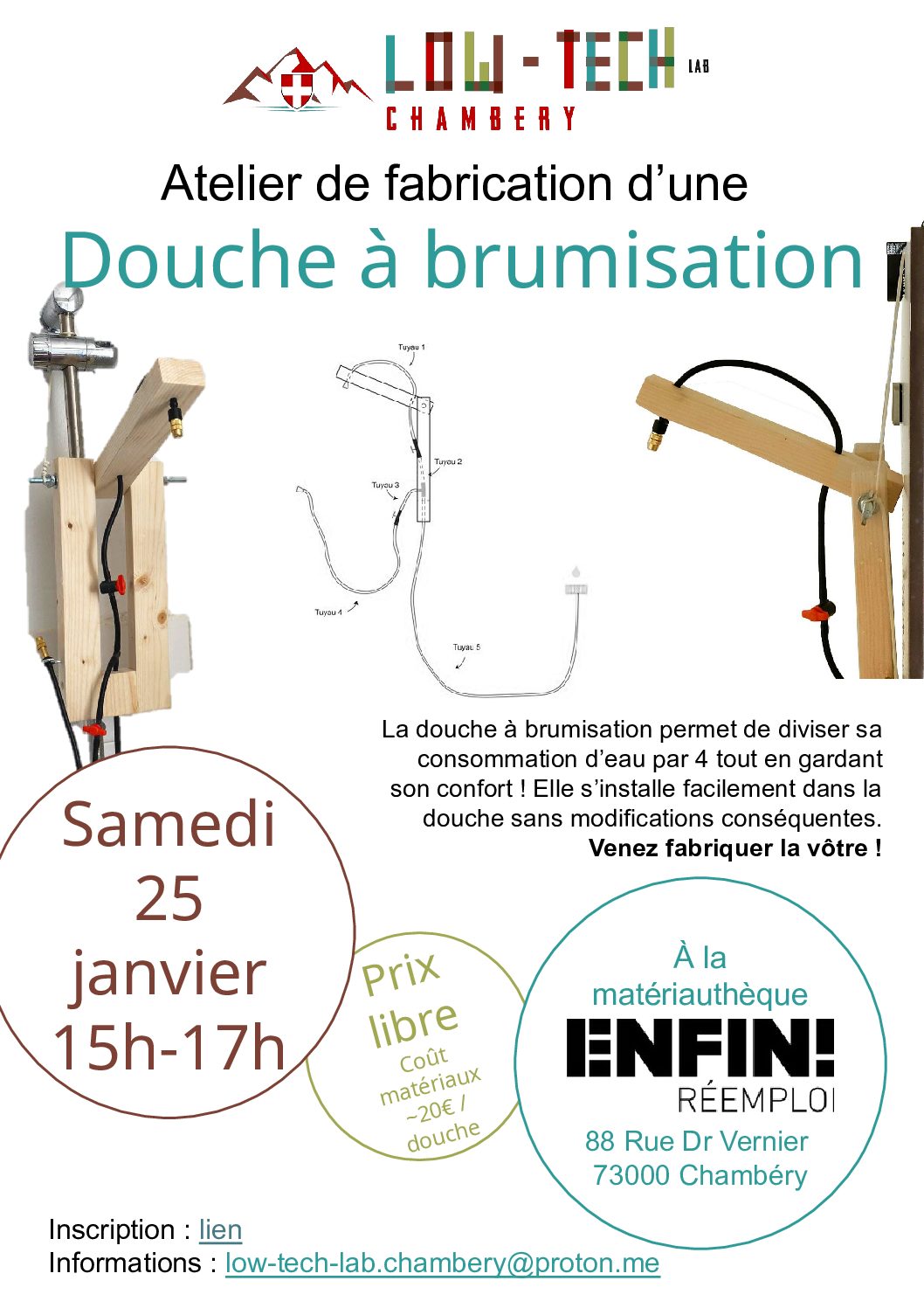 Atelier douche brumisation